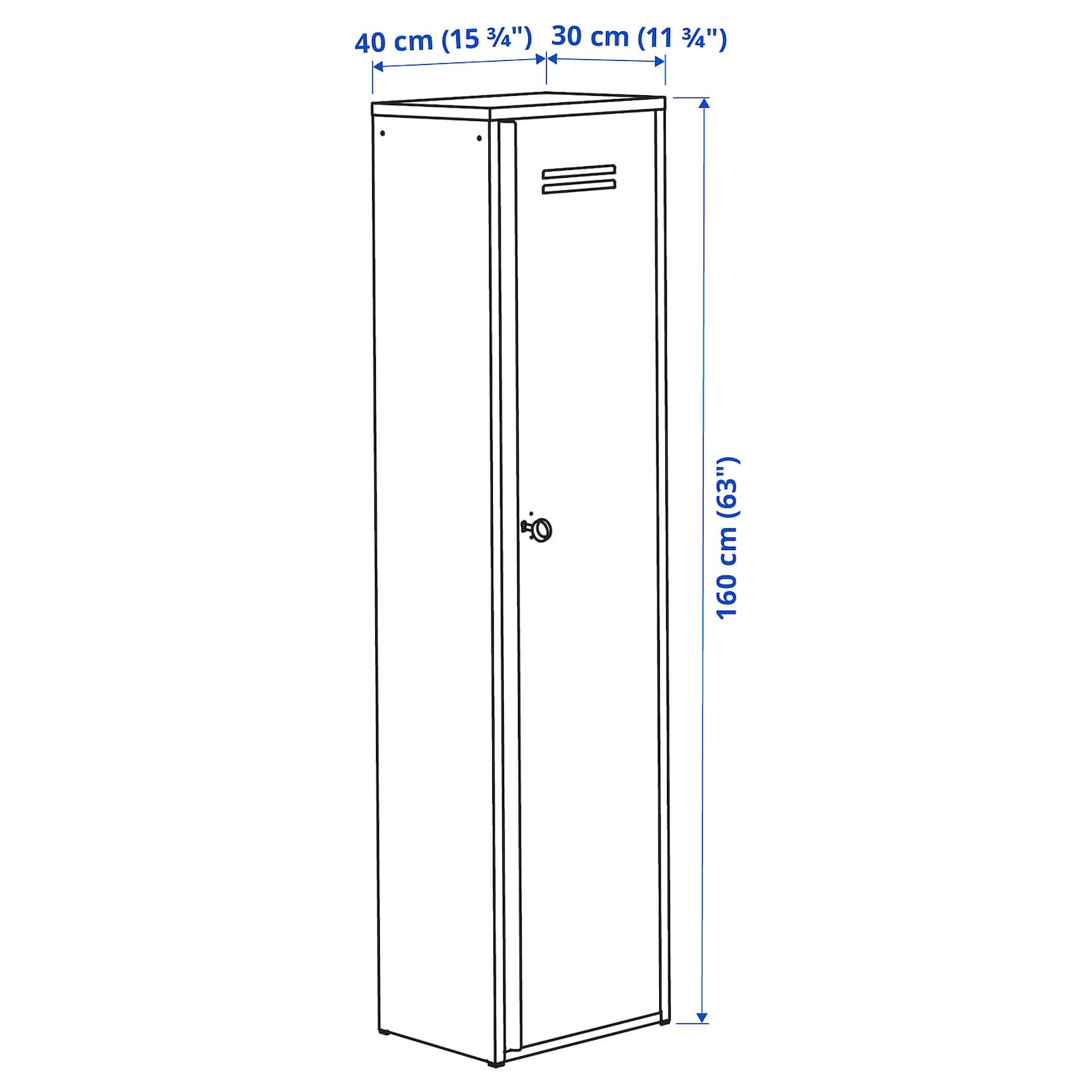 IKEA IVAR Mueble de almacenaje con puerta blanco 40x160 cm Liquidación