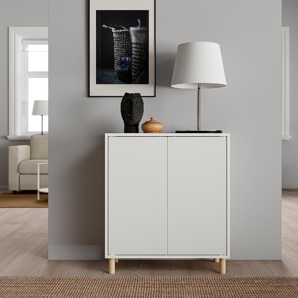 IKEA EKET Combinación de almacenaje con patas blanco/madera 70x35x80 cm Mejor oferta