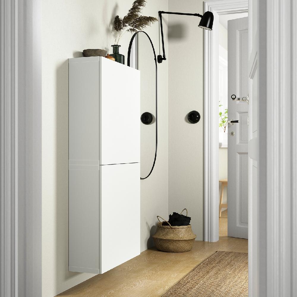 IKEA BESTÅ Armario de pared con 2 puertas blanco/Lappviken blanco 60x22x128 cm Rebajas online