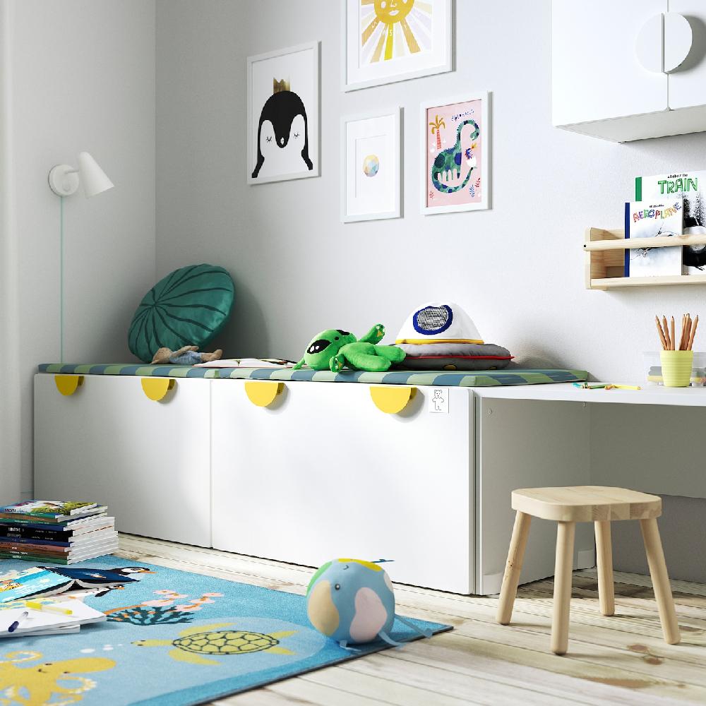 IKEA SMÅSTAD Banco con almacenaje juguetes blanco/blanco 90x52x48 cm Envío gratis