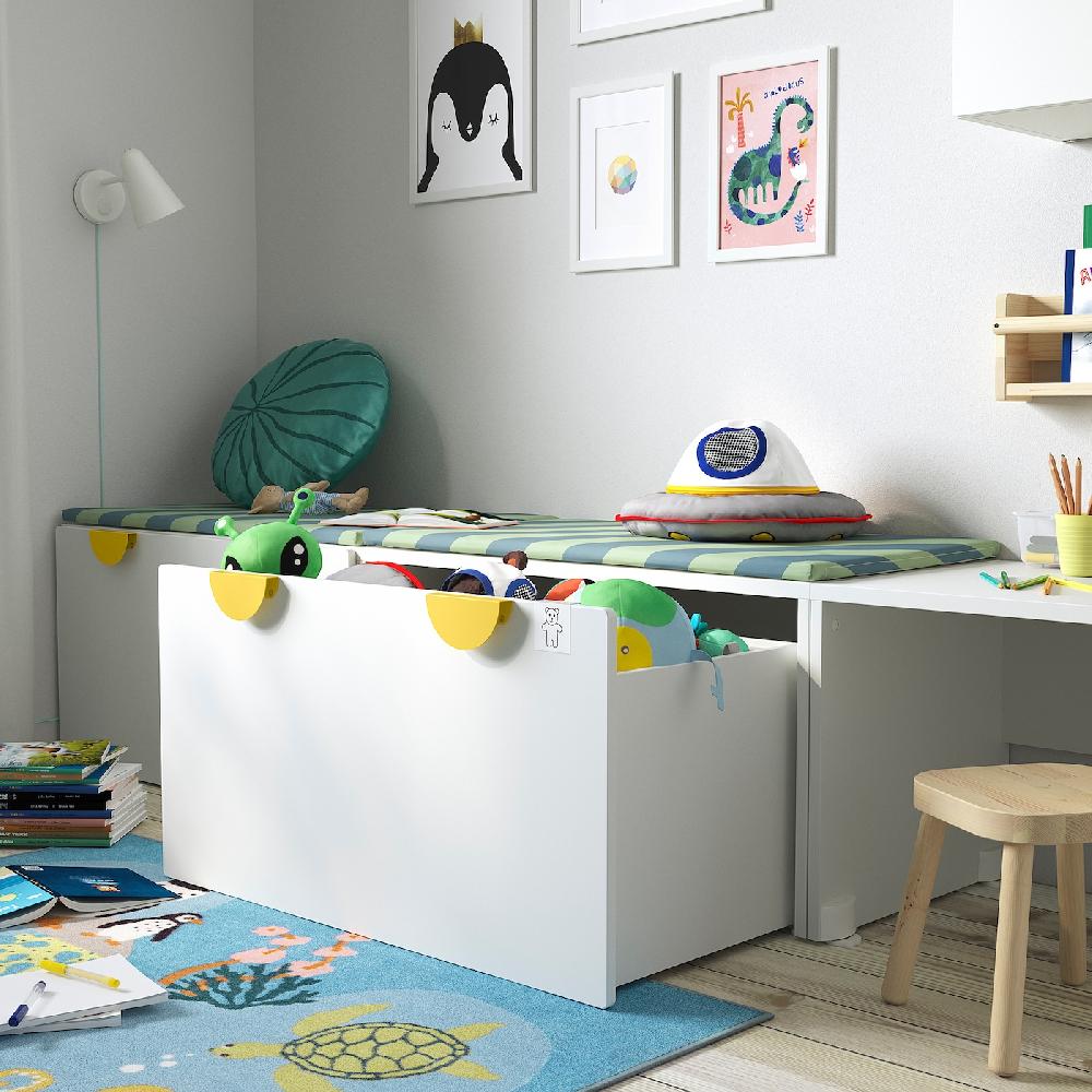 IKEA SMÅSTAD Banco con almacenaje juguetes blanco/blanco 90x52x48 cm Envío gratis