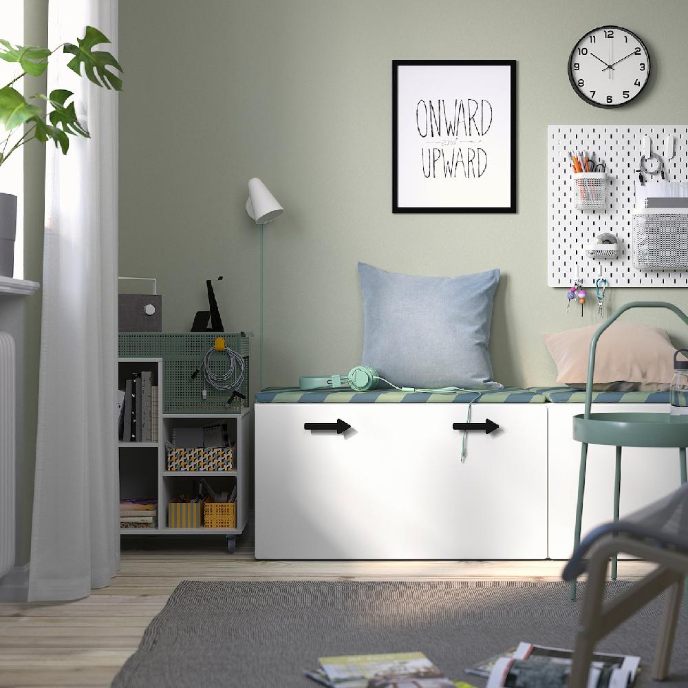 IKEA SMÅSTAD Banco con almacenaje juguetes blanco/blanco 90x52x48 cm Envío gratis