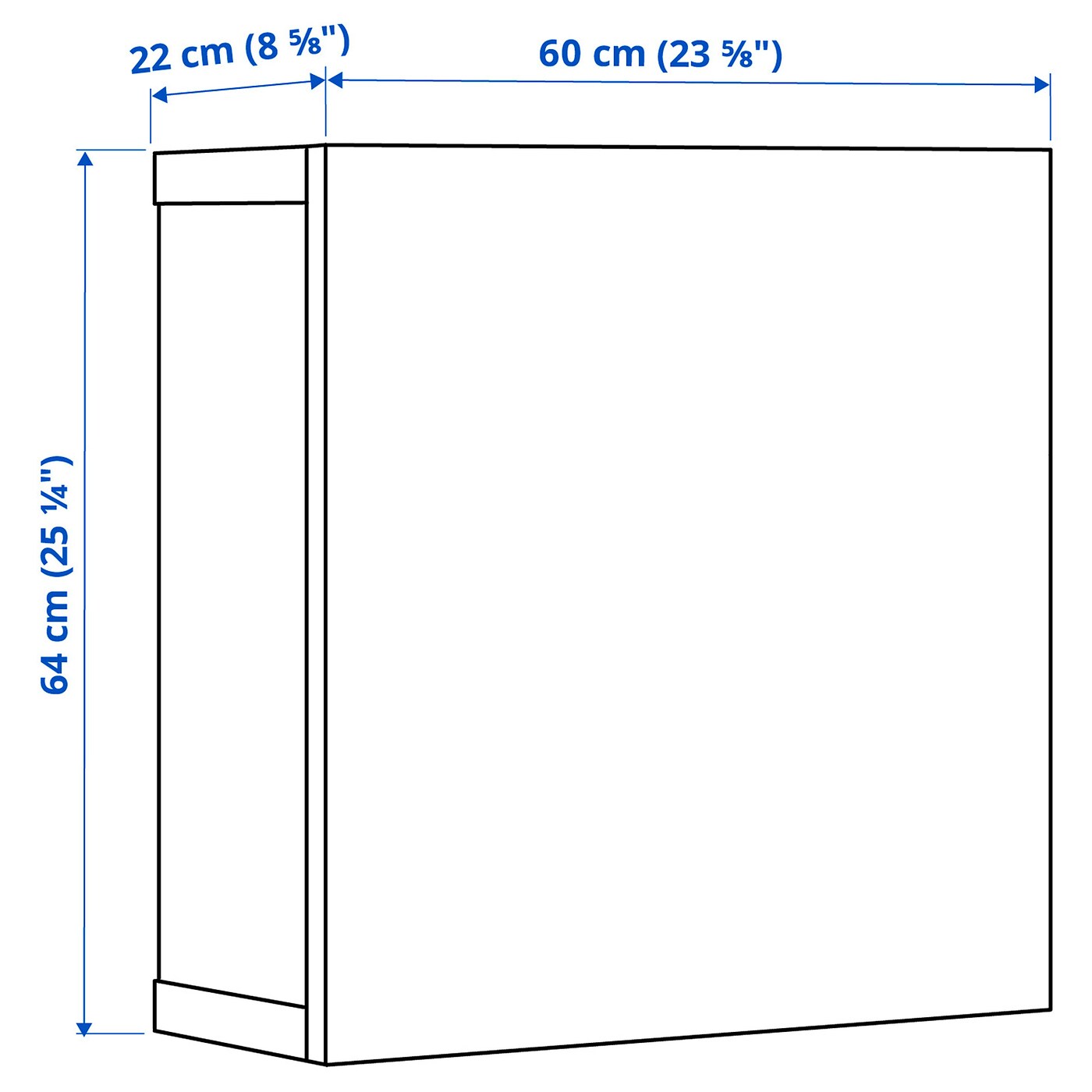 IKEA BESTÅ Mueble de almacenaje con riel blanco/Lappviken blanco 60x22x64 cm Últimos 3 días