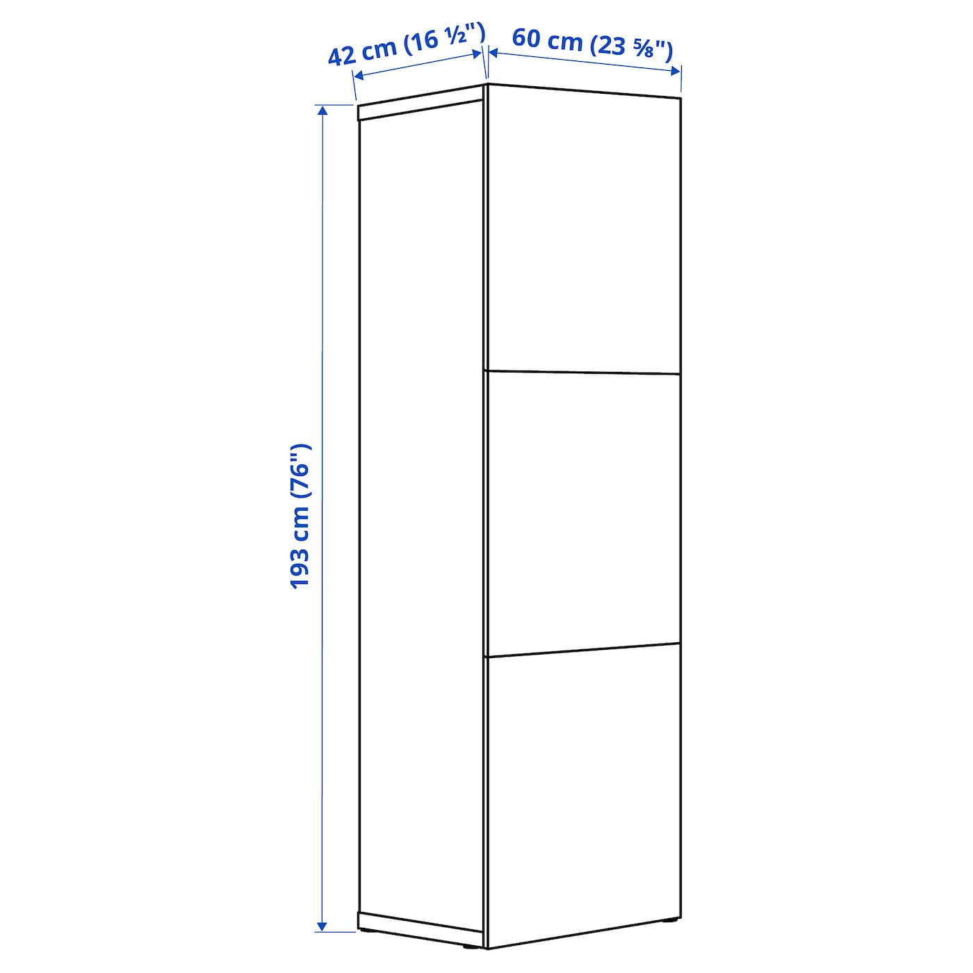 IKEA BESTÅ Estantería con puertas blanco Lappviken/blanco 60x42x193 cm COMPRAR AHORA