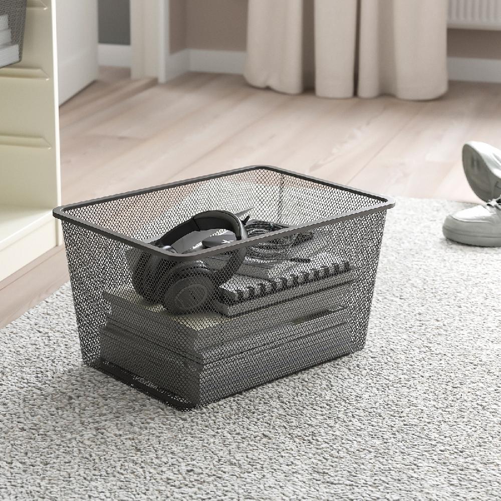 IKEA TROFAST Combinación de almacenaje con cajas blanco/gris oscuro 46x30x145 cm Promoción por tiempo limitado