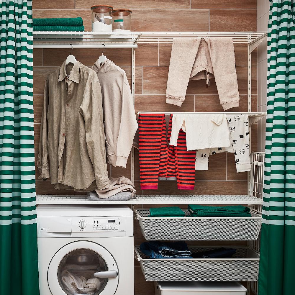 IKEA BOAXEL Combinación para la colada blanco 165x40x201 cm Oferta especial de fábrica