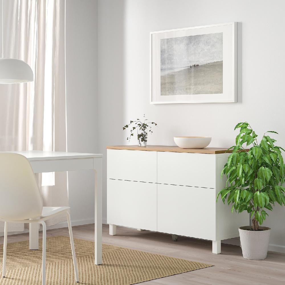 IKEA BESTÅ Mueble salón blanco/Lappviken/Stubbarp blanco 120x42x76 cm Libre de impuestos
