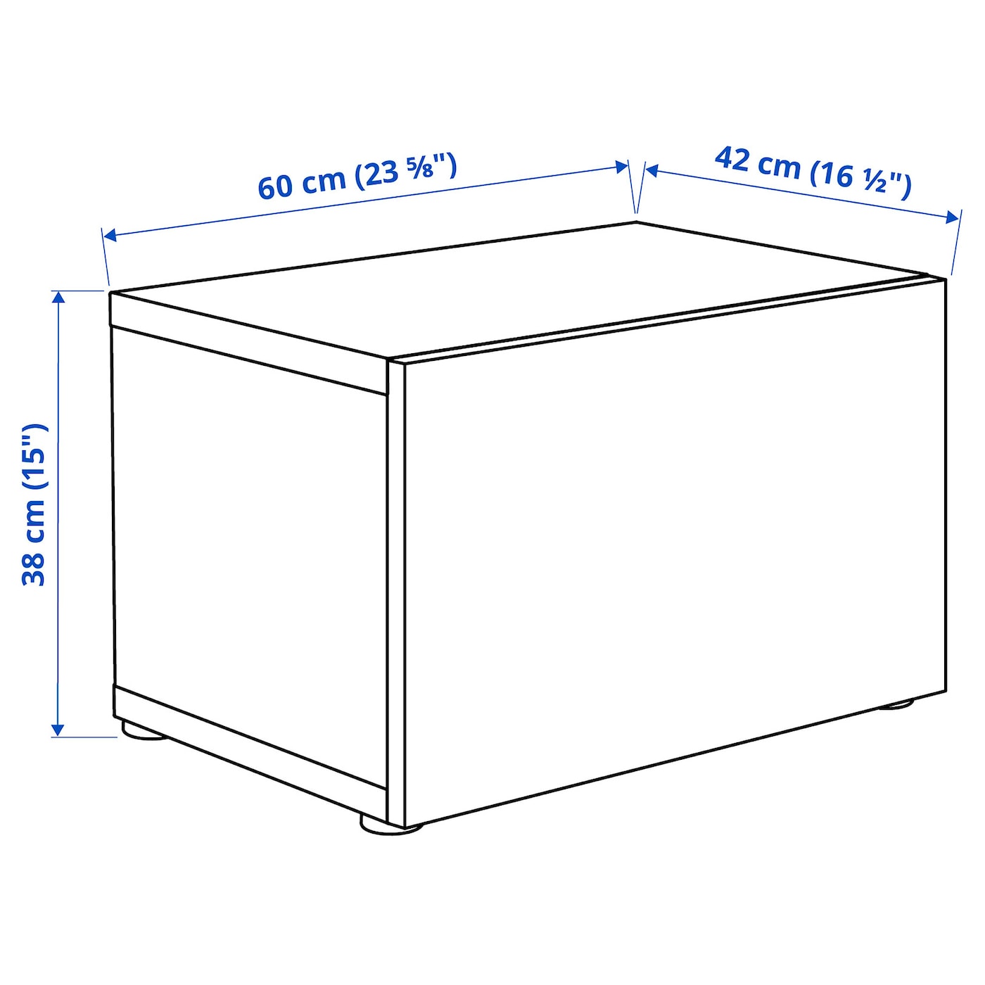 IKEA BESTÅ Estante con puerta blanco/Lappviken blanco 60x42x38 cm En línea