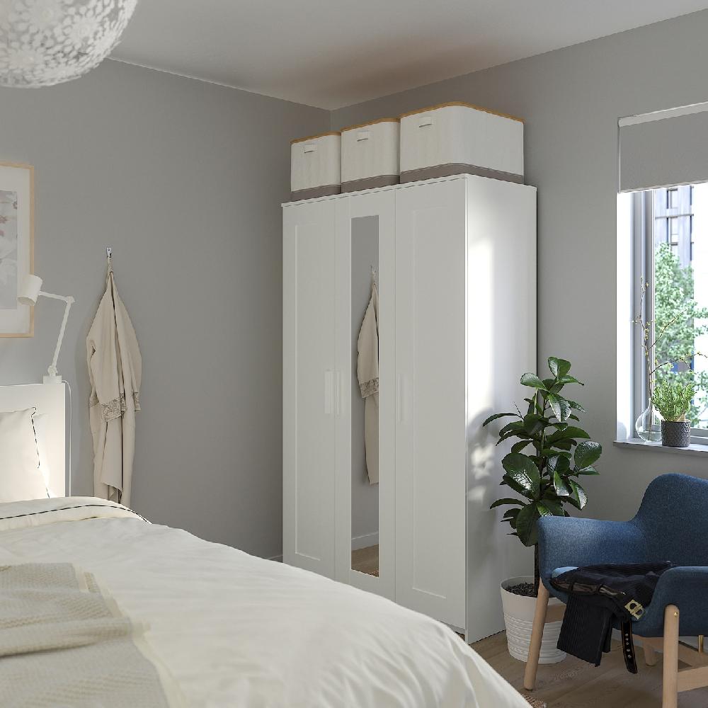 IKEA BRIMNES Armario con 3 puertas blanco 117x190 cm Venta caliente