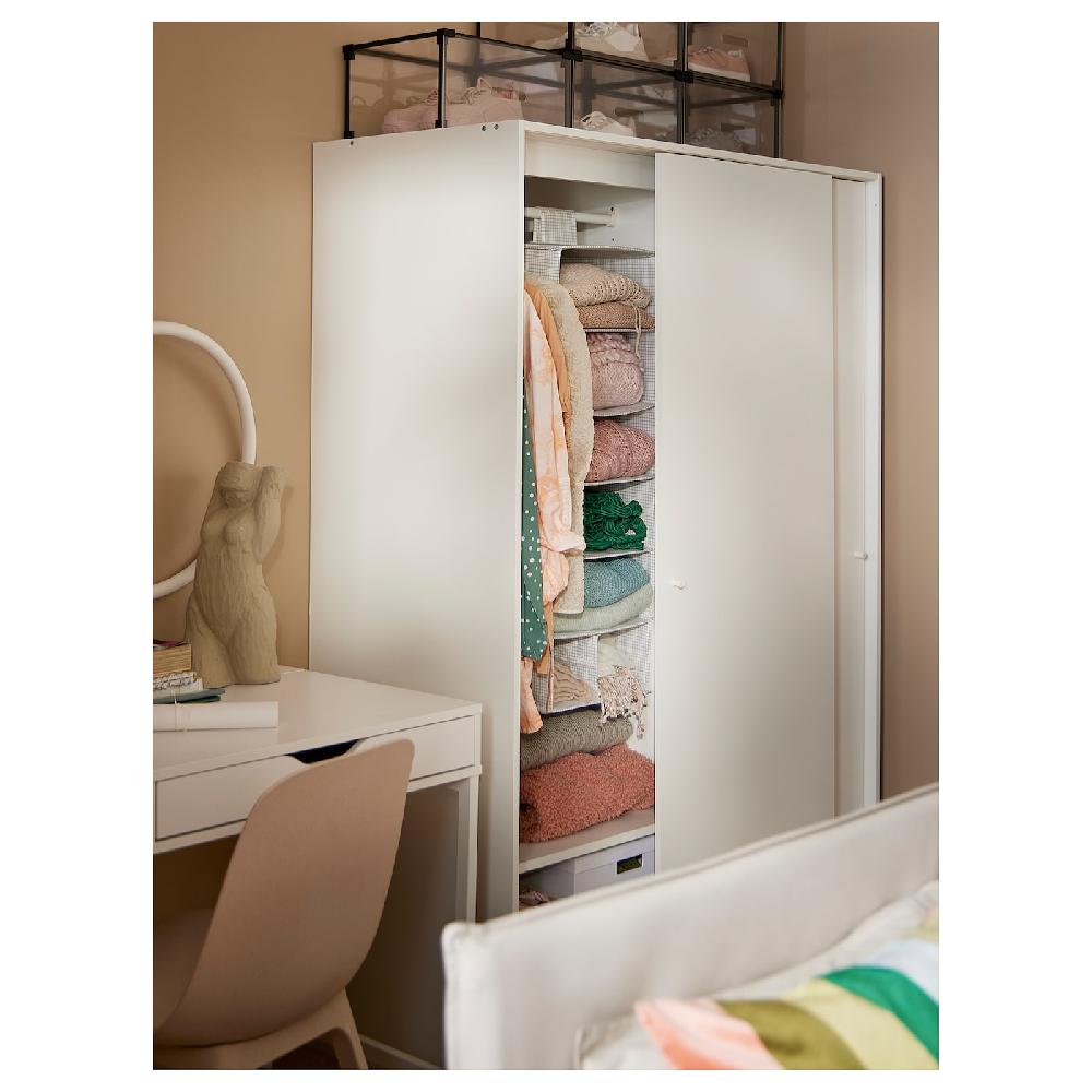 IKEA KLEPPSTAD Armario con puertas correderas blanco 117x176 cm Gran oferta