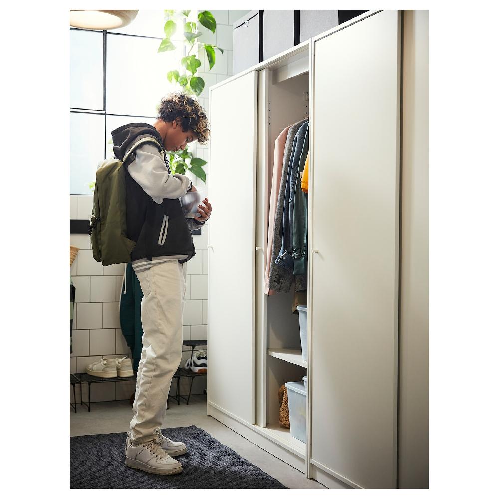 IKEA KLEPPSTAD Armario con puertas correderas blanco 117x176 cm Gran oferta