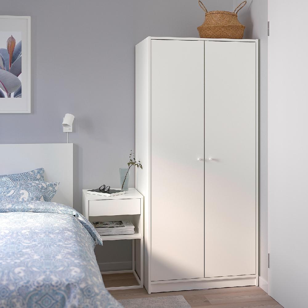 IKEA KLEPPSTAD Armario con 2 puertas blanco 79x176 cm Rebajas de fábrica