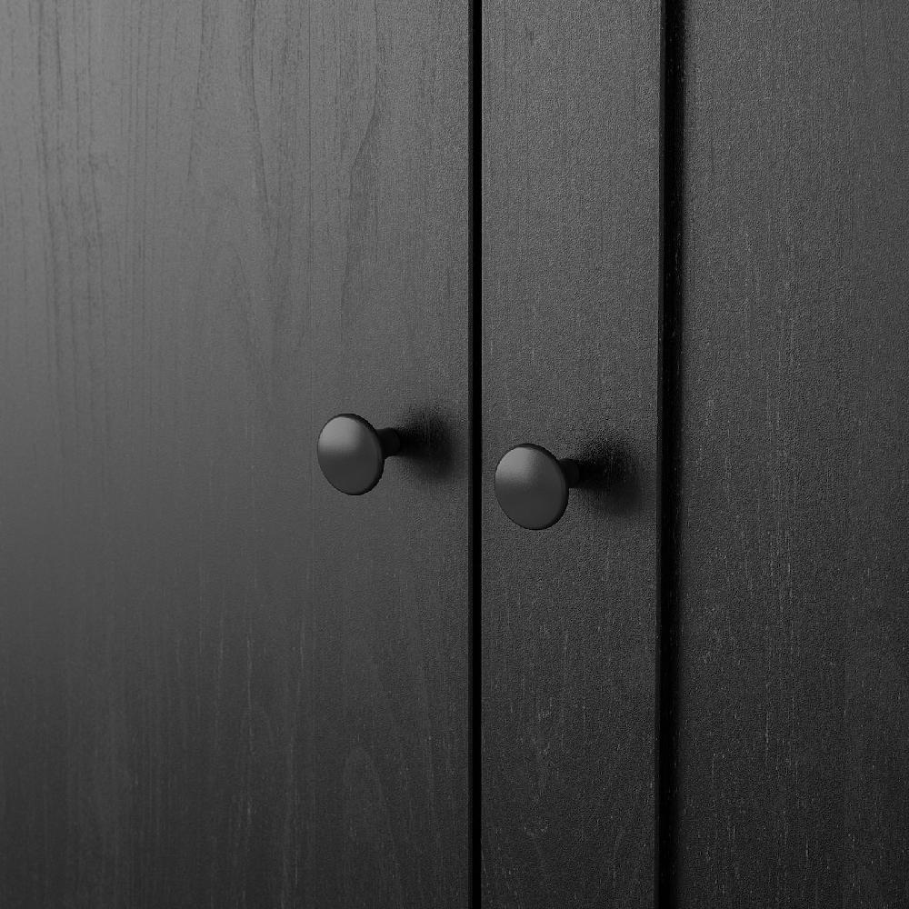 IKEA RAKKESTAD Armario con 3 puertas negro-marrón 117x176 cm Descuento