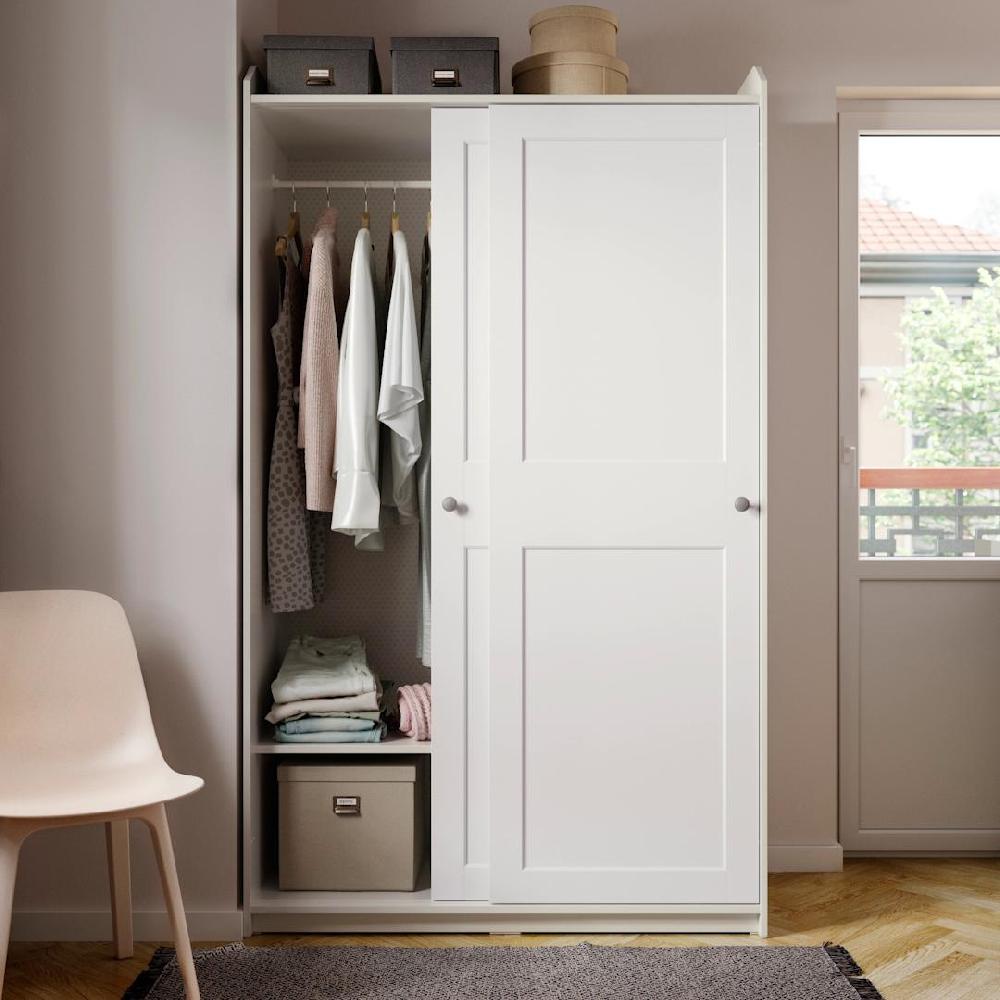 IKEA HAUGA Armario con puertas correderas blanco 118x55x199 cm Tienda