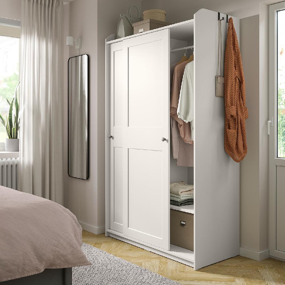 IKEA HAUGA Armario con puertas correderas blanco 118x55x199 cm Tienda
