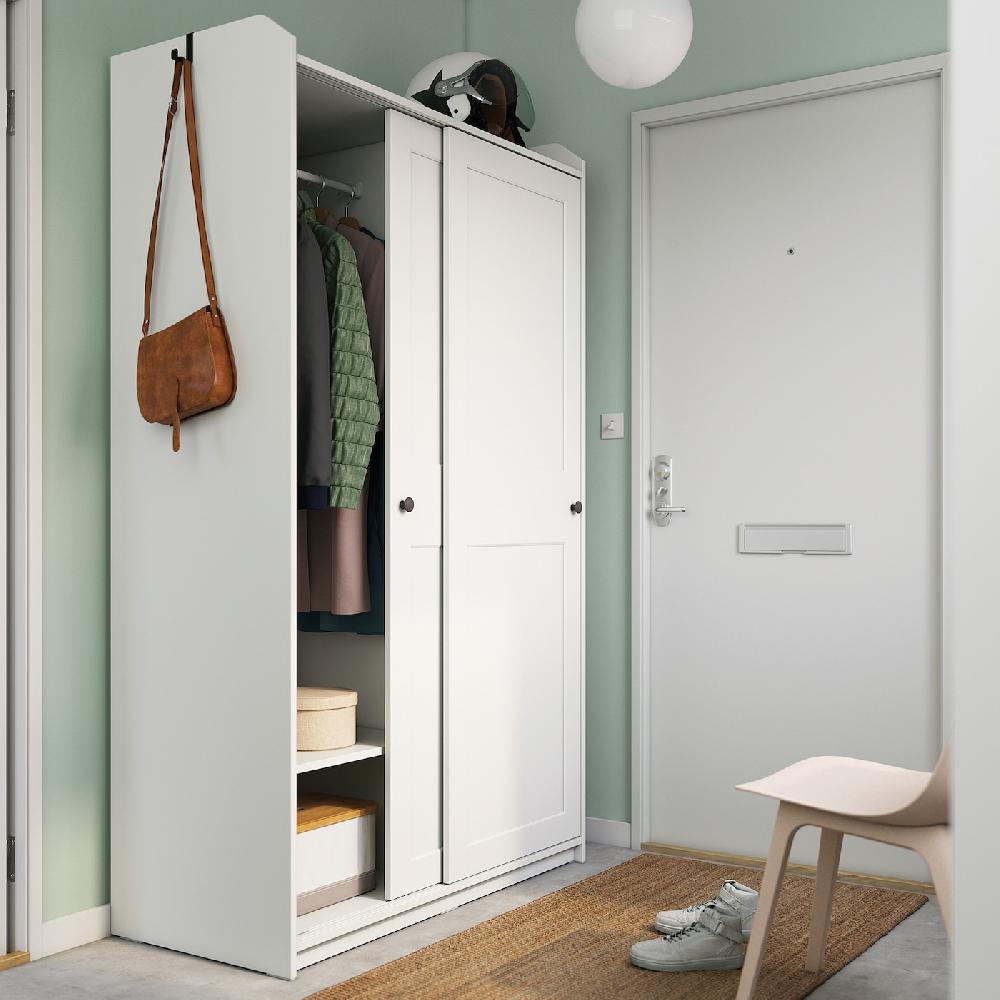 IKEA HAUGA Armario con puertas correderas blanco 118x55x199 cm Tienda