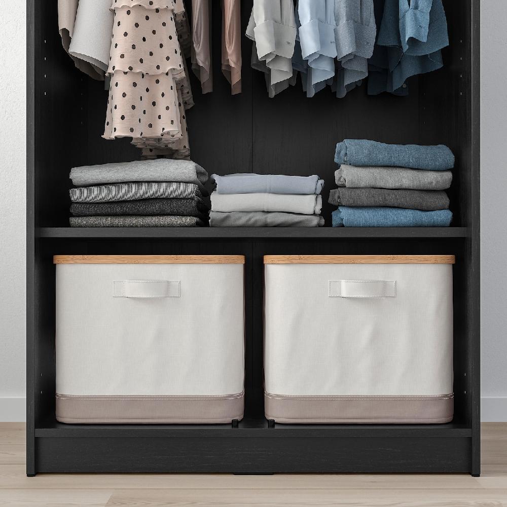 IKEA RAKKESTAD Armario con 2 puertas negro-marrón 79x176 cm Rebajas online