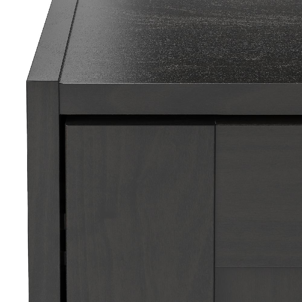 IKEA RAKKESTAD Armario con puertas correderas negro-marrón 117x176 cm Rebajas top