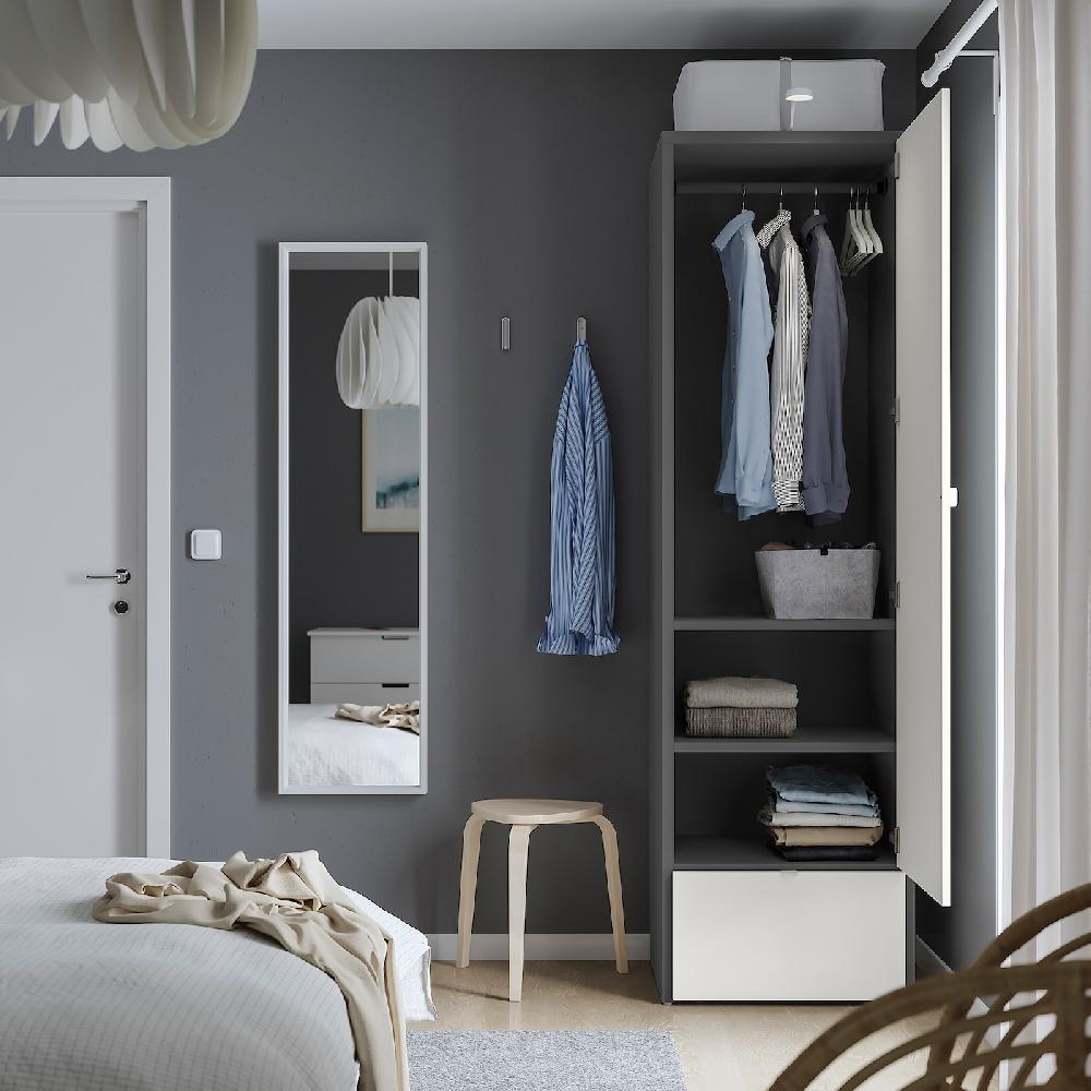 IKEA VISTHUS Armario gris/blanco 63x59x216 cm Envío gratis