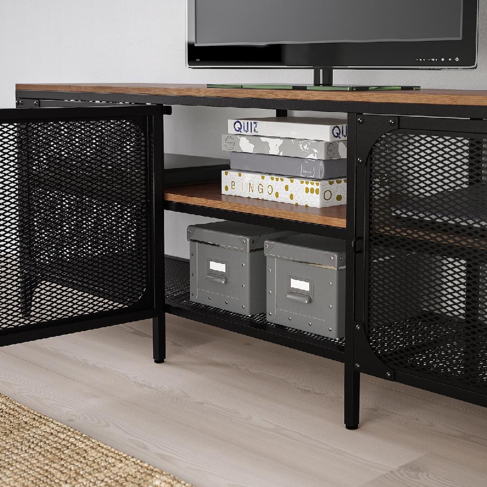 IKEA FJÄLLBO Mueble TV negro 150x36x54 cm Promoción por tiempo limitado
