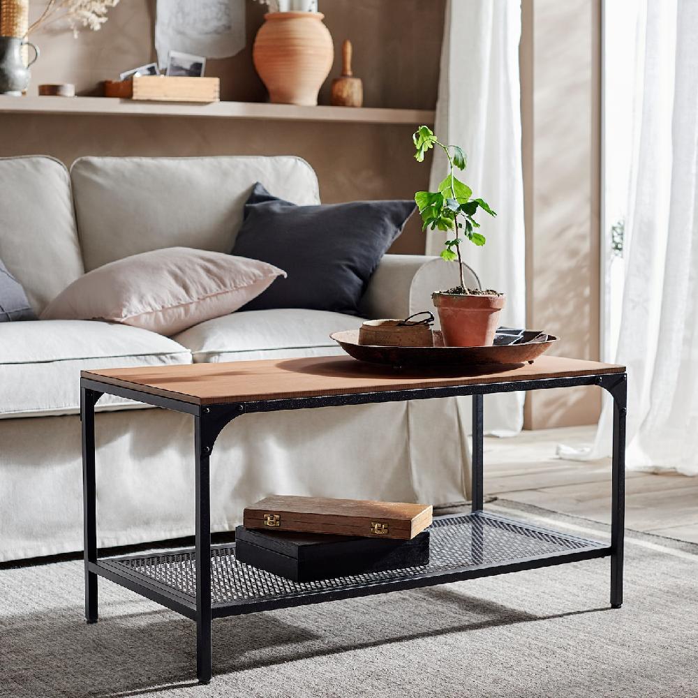 IKEA FJÄLLBO Mesa de centro negro 90x46 cm Solo hoy