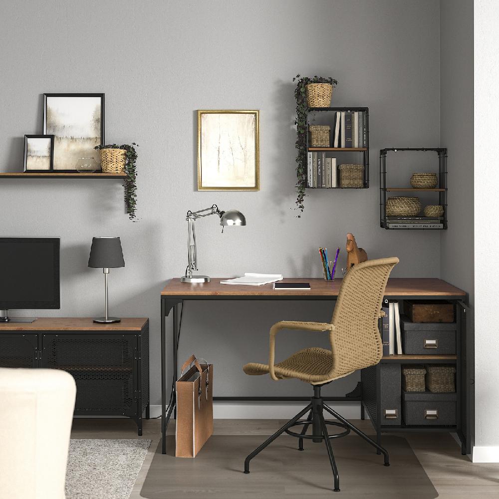 IKEA FJÄLLBO Escritorio negro 140x70 cm Grandes descuentos