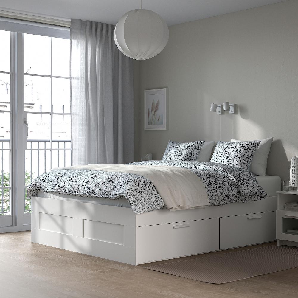 IKEA BRIMNES Estructura de cama con almacenaje blanco/Luröy 140x200 cm Precios de Black Friday