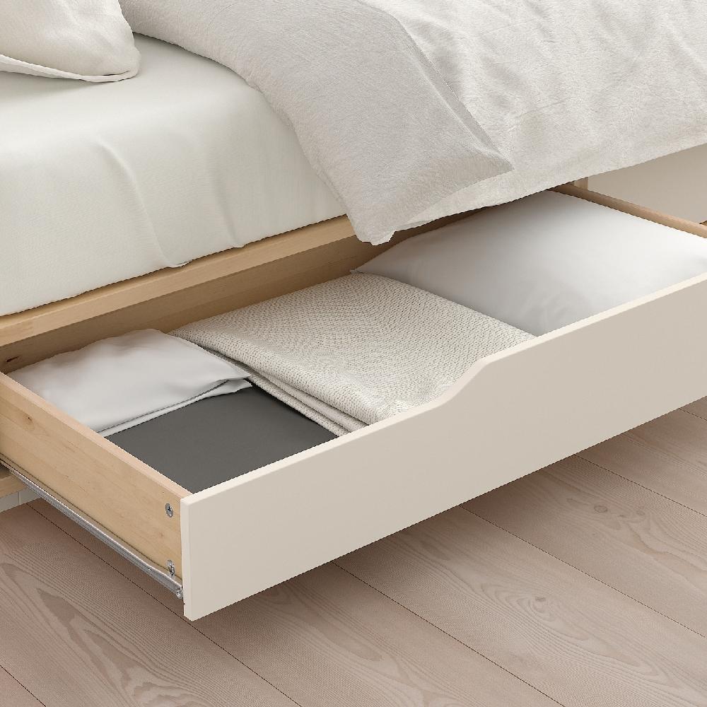 IKEA MANDAL Estructura de cama con cabecero abedul/blanco 160x200 cm Ofertas especiales