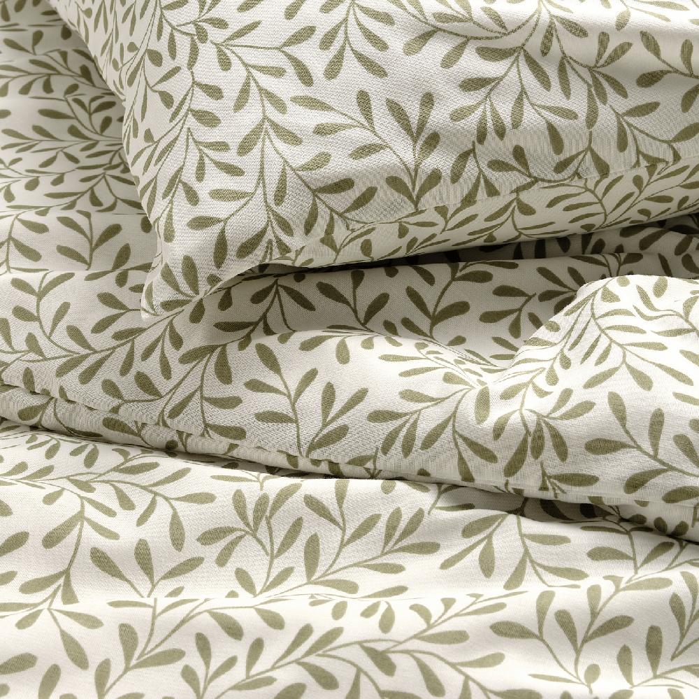 IKEA SORGMANTEL Funda nórdica y 2 fundas almohada blanco/verde 240x220/50x60 cm Grandes ahorros