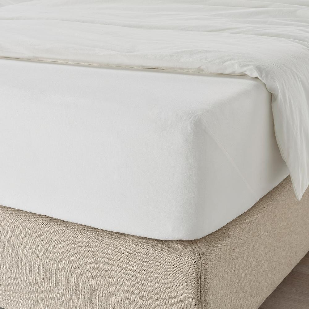 IKEA DVALA Sábana bajera ajustable blanco 160x200 cm Precio ultrabajo
