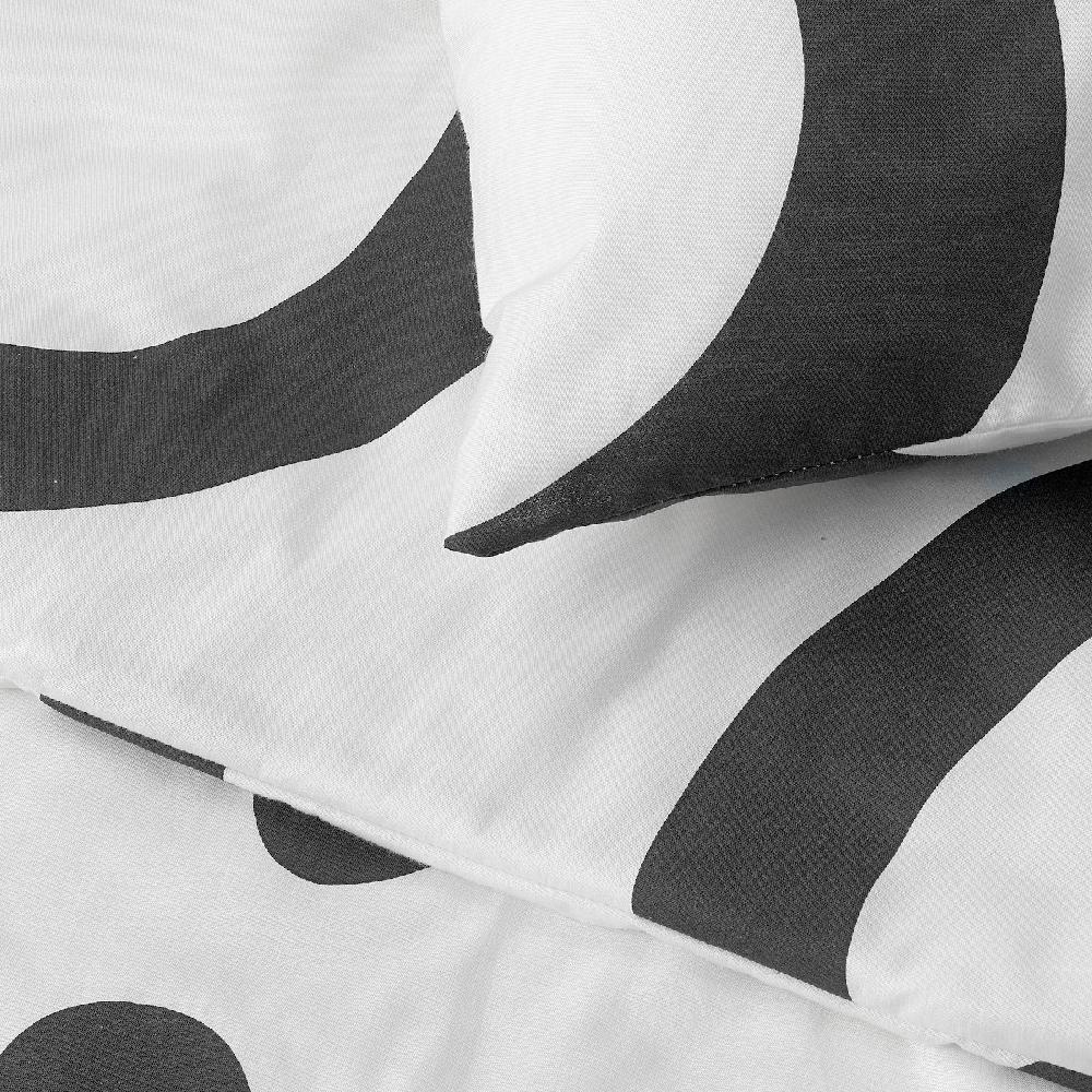 IKEA KLIPPBRÄCKA Funda nórdica y 2 fundas almohada blanco/negro 240x220/50x60 cm Devoluciones gratuitas
