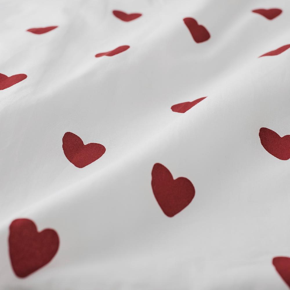 IKEA BARNDRÖM Funda nórdica con funda de almohada motivo corazón/blanco rojo 150x200/50x60 cm En línea
