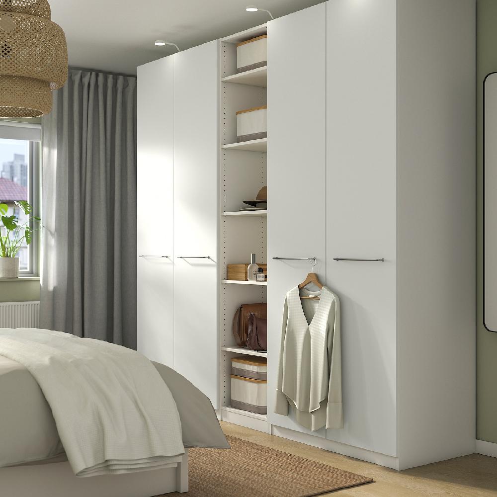 IKEA PAX / FORSAND Armario blanco/blanco 250x60x236 cm Venta caliente