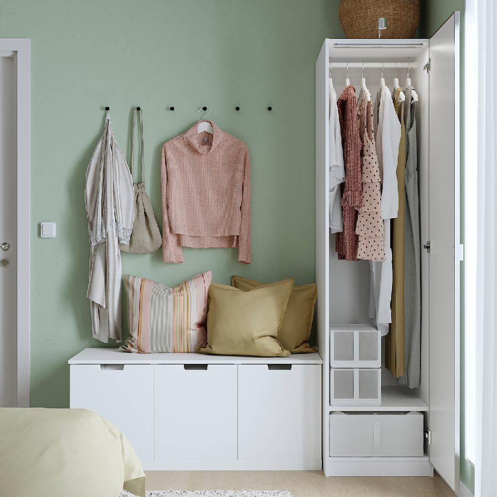 IKEA PAX / ÅHEIM Combinación armario blanco/espejo 50x60x201 cm Oferta especial