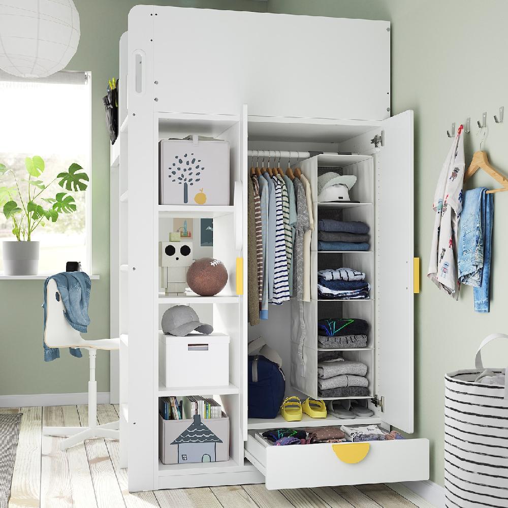 IKEA SMÅSTAD Cama alta blanco blanco/con escritorio con 4 cajones 90x200 cm Promoción trimestral