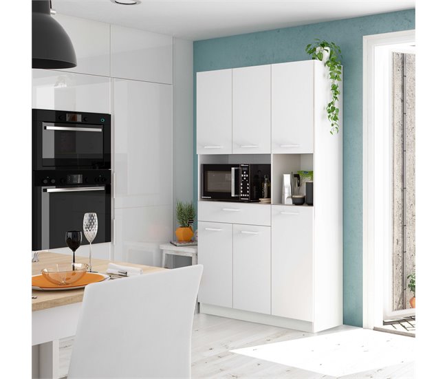 ﻿Conforama Buffet de cocina 6P CONFO BASIC blanco ÚLTIMAS EDICIONES
