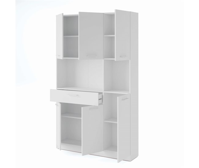 ﻿Conforama Buffet de cocina 6P CONFO BASIC blanco ÚLTIMAS EDICIONES