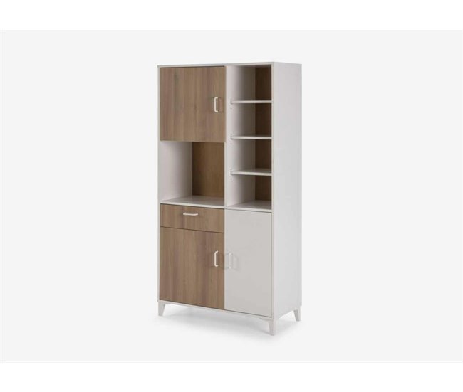 Conforama Buffet de cocina FRESH II. 3 Puertas. DMF. Roble/blanco Precio de fábrica