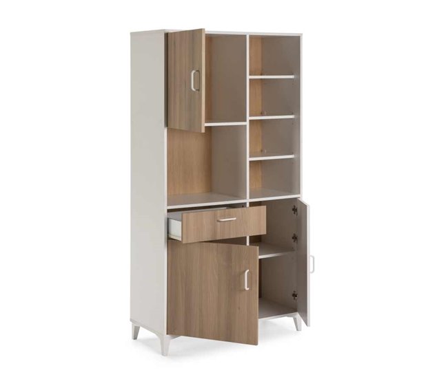Conforama Buffet de cocina FRESH II. 3 Puertas. DMF. Roble/blanco Precio de fábrica