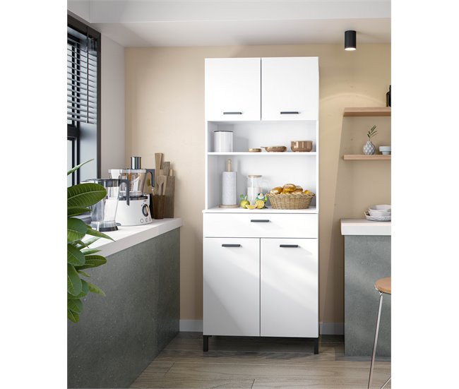 Conforama Buffet de cocina 4P CONFO BASIC blanco Promoción trimestral
