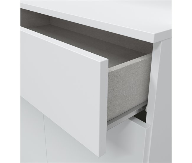 Conforama Buffet de cocina 4P CONFO BASIC blanco Promoción trimestral