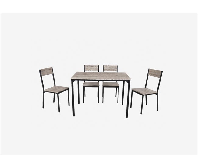 Conforama Conjunto CAFFE mesa fija y 4 sillas de cocina Solo queda un día