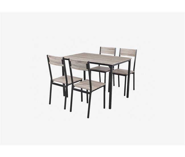 Conforama Conjunto CAFFE mesa fija y 4 sillas de cocina Solo queda un día