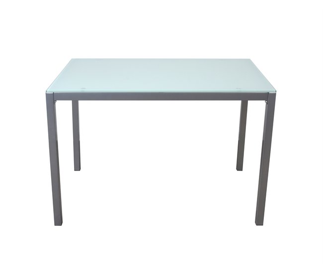 Conforama Mesa de cocina cristal II fija blanca Grandes descuentos