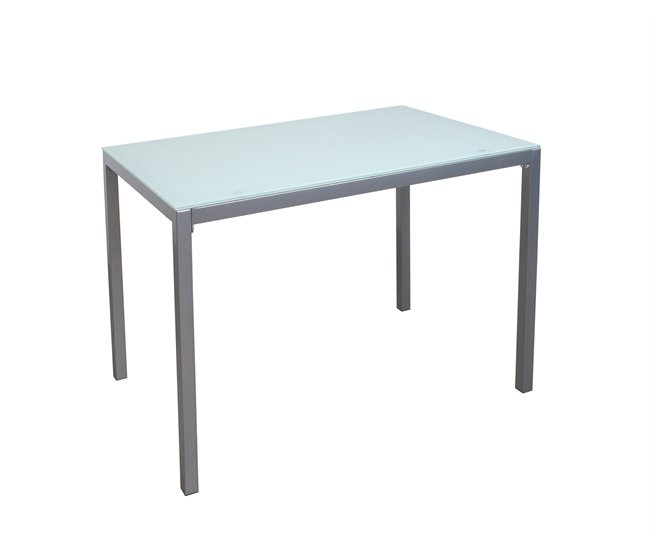 Conforama Mesa de cocina cristal II fija blanca Grandes descuentos