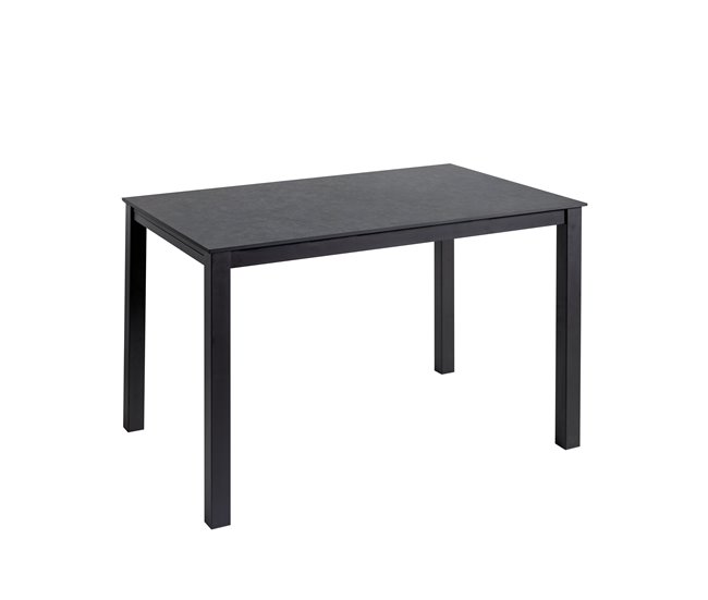 Conforama Mesa de cocina ALICE II fija cerámica 100x60cm antracita En oferta