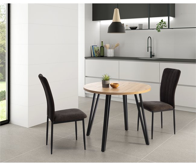Conforama Mesa de cocina fija XANA II 90cm Libre de impuestos