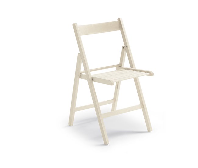 Conforama Silla plegable LIBRO lacada en blanco Oferta exclusiva