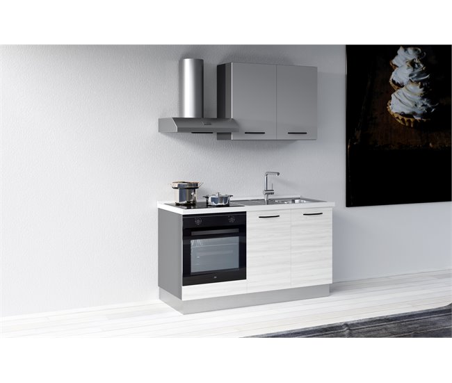 Conforama Cocina GILDA 2.0 L150 Derecha Titanio Frassino y Light grey Precio ultrabajo