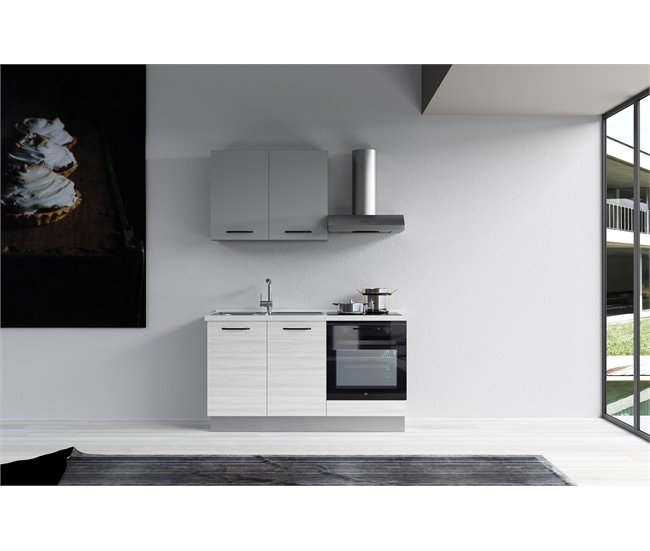 Conforama Cocina GILDA 2.0 L150 Izquierda Titanio Frassino y Light grey Devoluciones gratuitas